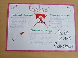 Mein Plakat zum Thema rauchfrei